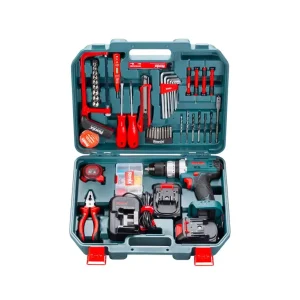 کیت دریل شارژی چکشی 20 ولت (2 باطری 53 پارچه ) رونیکس 8620