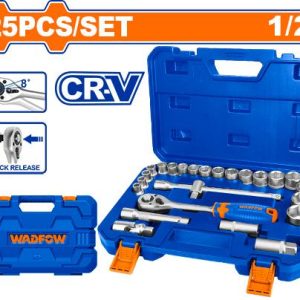 جعبه بکس درایو 1/2 اینچ 25 پارچه وادفو کد wst2d25 wadfow