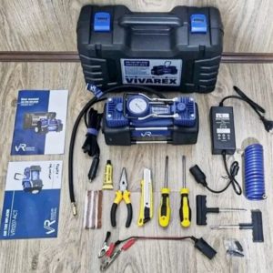 کمپرسور فندکی و برق شهری  دو سیلندر همراه با لوازم کامل پنچرگیری  VR1207_ACT ویوارکس